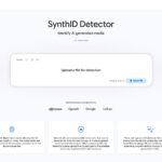 Uploading a photo to the SynthID Detector website for an AI watermark check
