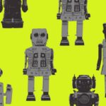 AI assistant icon stopped at a closed website door, illustrating blocking AI agents