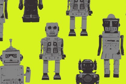 AI assistant icon stopped at a closed website door, illustrating blocking AI agents